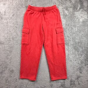 Aritzia S Sweatfleece Cozy Fleece Cargo Pants Red Mega Fit Drawstring Pockets